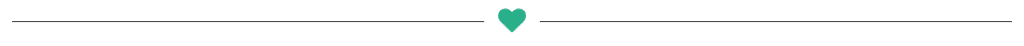 divider line with teal heart